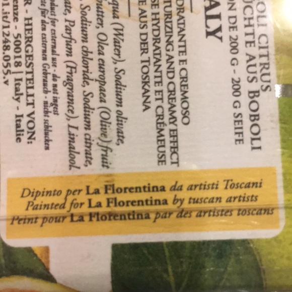 Citrus Scented Hand Soap Made in Italy by La Florentina Set of Two 7oz Bars NWT - Picture 13 of 16